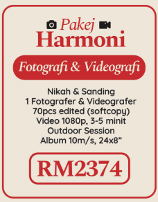 Pakej Harmoni (Fotografi & Videografi)